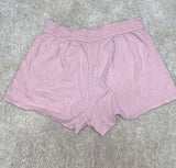 Pink Tasseled Drawstring Floral Shorts