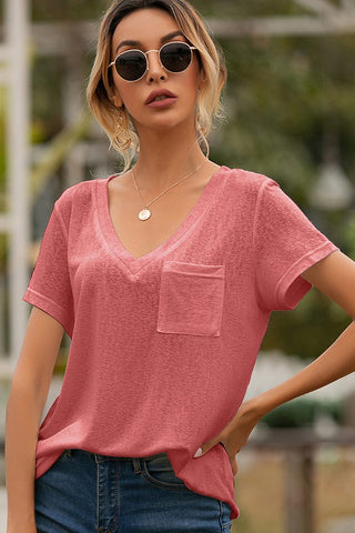 Faded Red Soft Pocket Tee